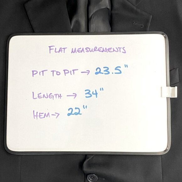 Bellissimo Black Pure New Wool Blazer Suit Jacket 46L - Picture 5 of 8